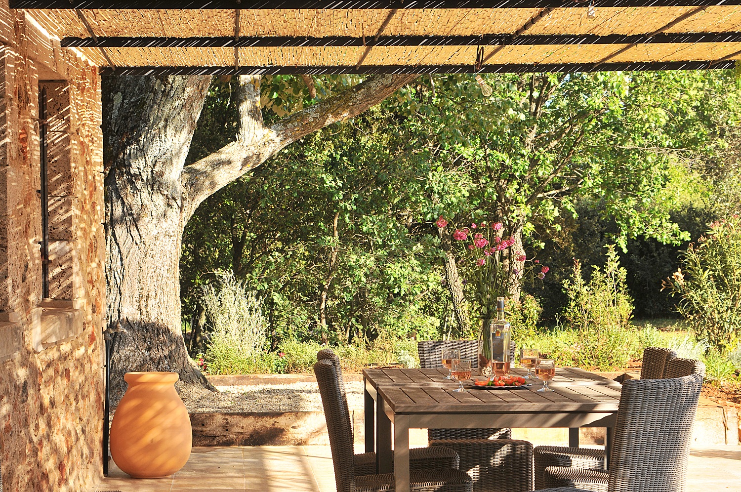 restaurant au milieu des vignes